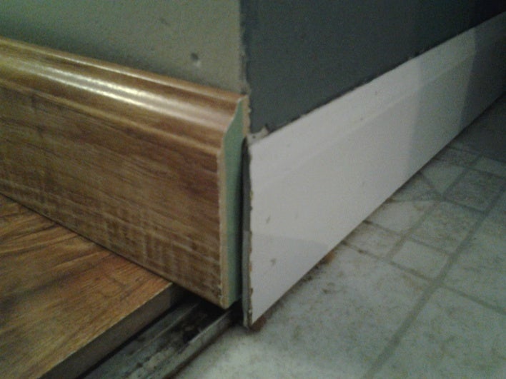 How To Join Diffe Sized Baseboards At Corner Diy Home Improvement Forum