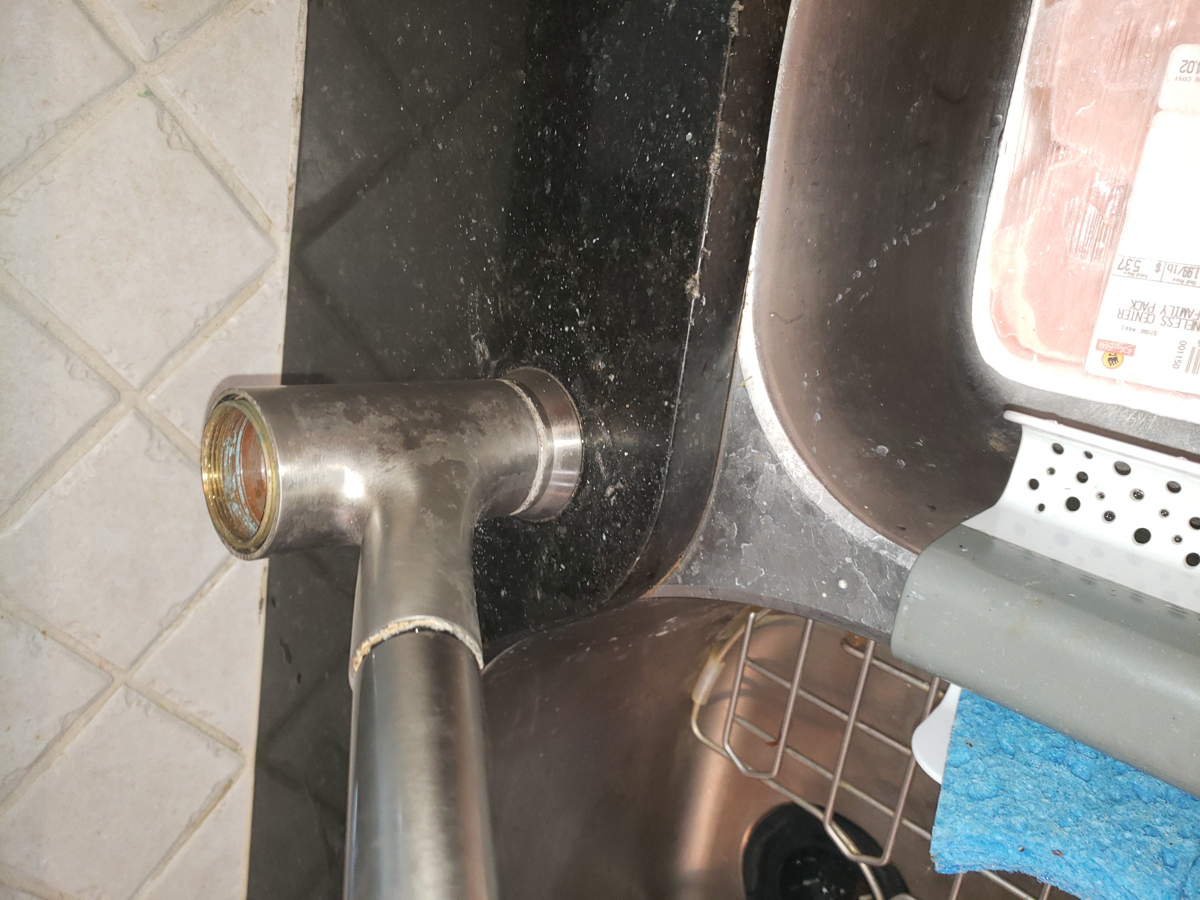 removing kitchen sink lines with plasric clips