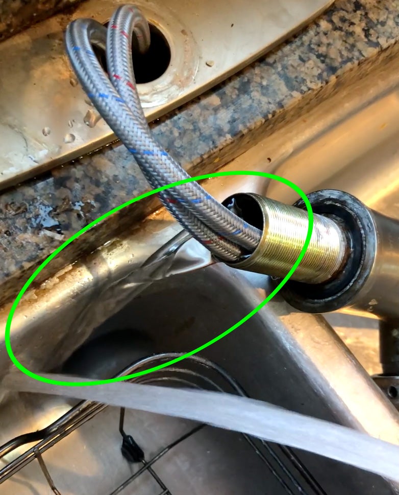 Pull Down Kitchen Faucet Leaking At